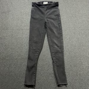 Free People‎ Elastic Waist Jeans Womens 25 Black Skinny 61855-16515125